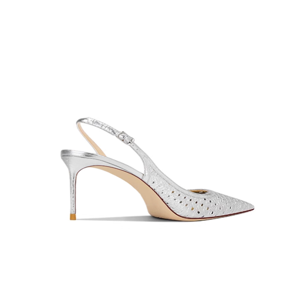 VLERA Cut Out Mid Heel Sandals - 6cm