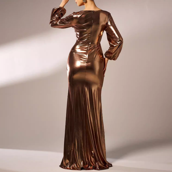 VOHIK Slip Maxi Evening Dress Gown