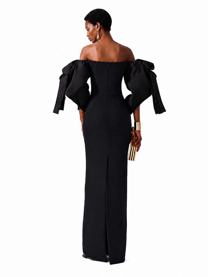 VUIRE Off-Shoulder Evening Dress Gown