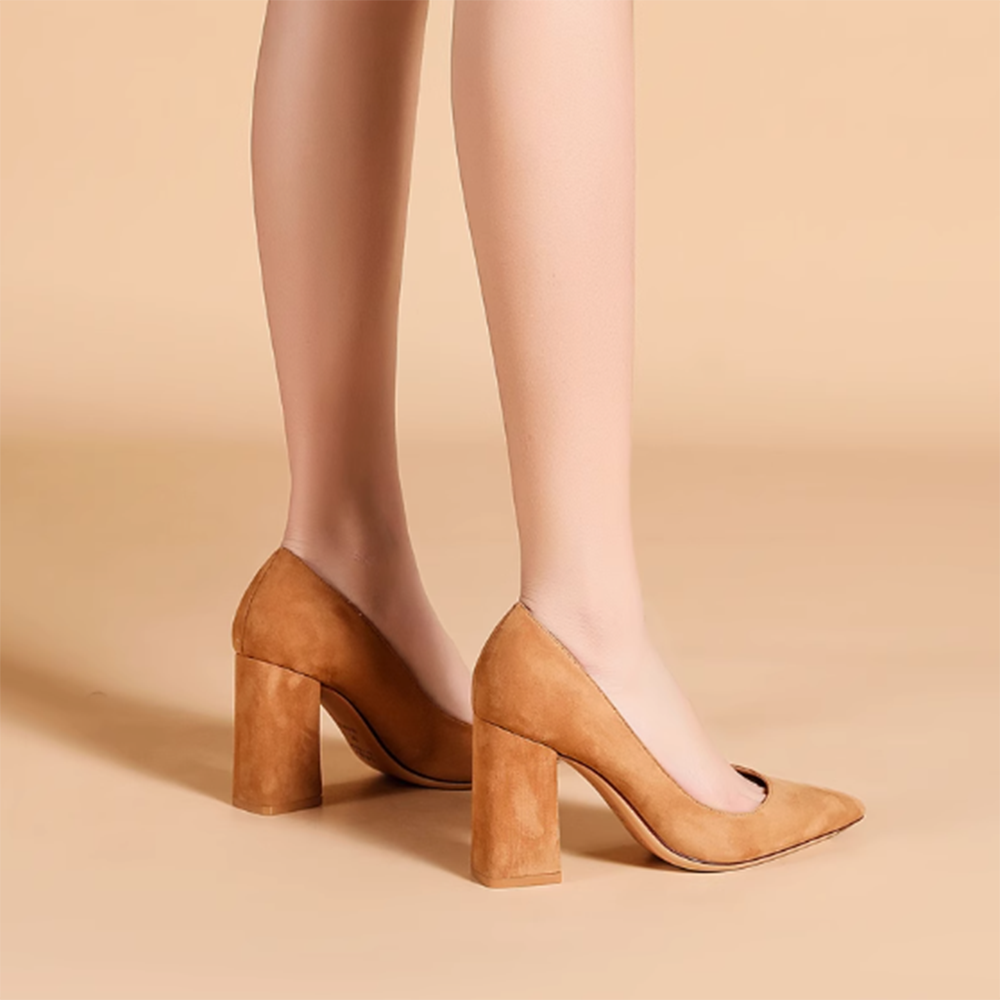 HUITO Block Heel Pumps - 8cm