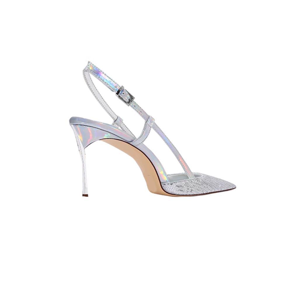 ZUBAI Sequinned Mid Heel Sandals - 6cm