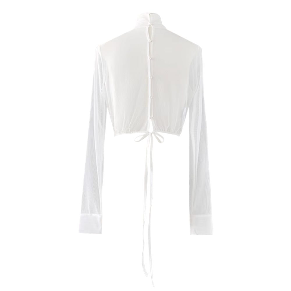 WETOU See-Through Cropped Top