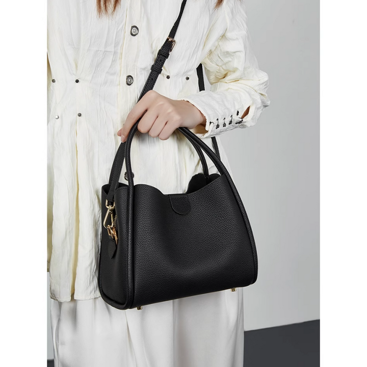 HOVCI Leather Bucket Bag