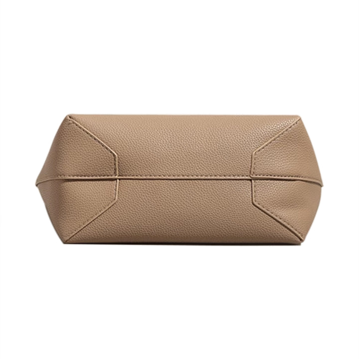 NEKIU Scarf Leather Bucket Bag