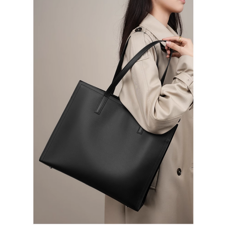 SERTO Leather Oversized Tote Bag