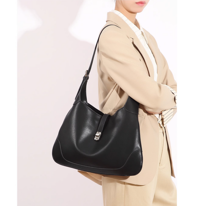 SURIE Metal Lock Tote Bag