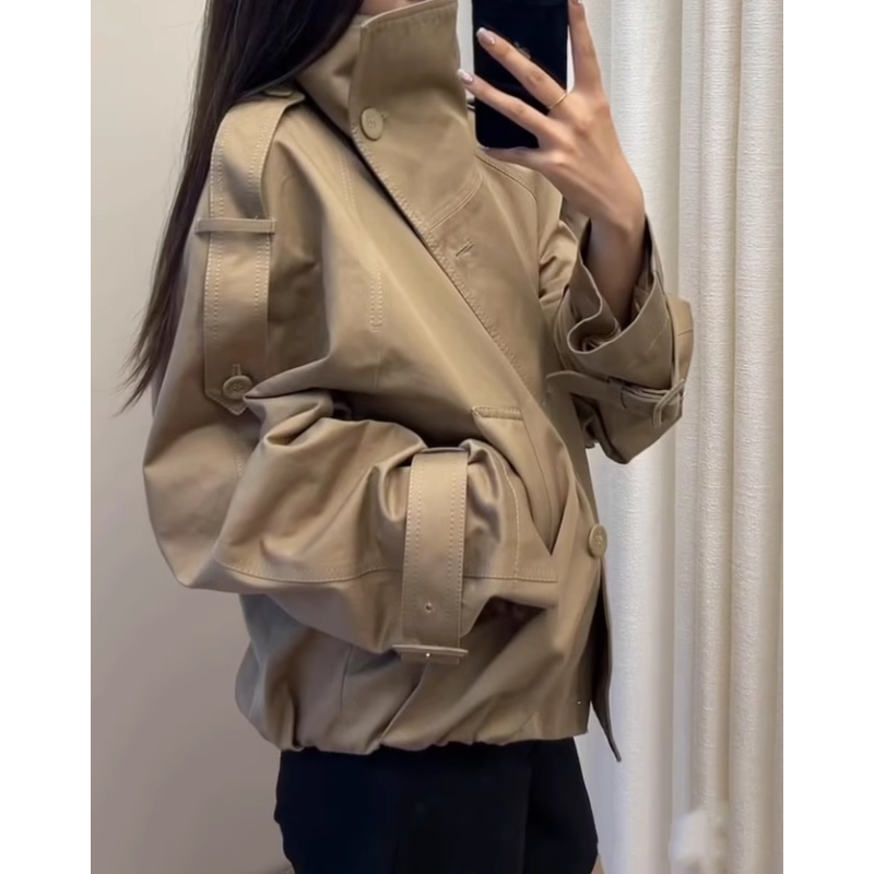 XUDAN Lapel Biker Jacket