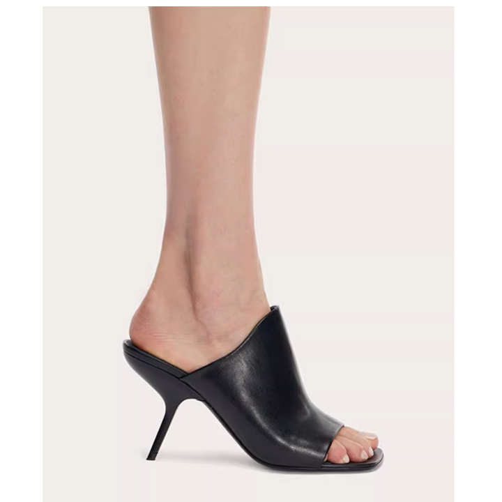 KECUO Sculptured Heel Mules Sandals