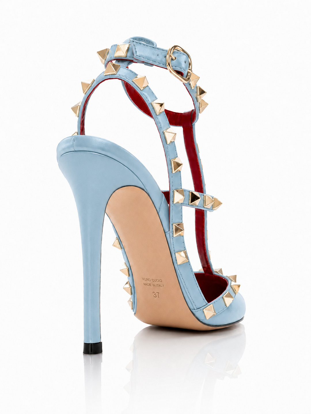 VALENTINA Studded T-Bar Slingback Pumps