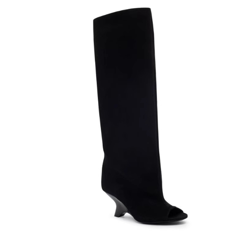 FLECI Sculptured Heel Knee High Boots - 6.5 CM