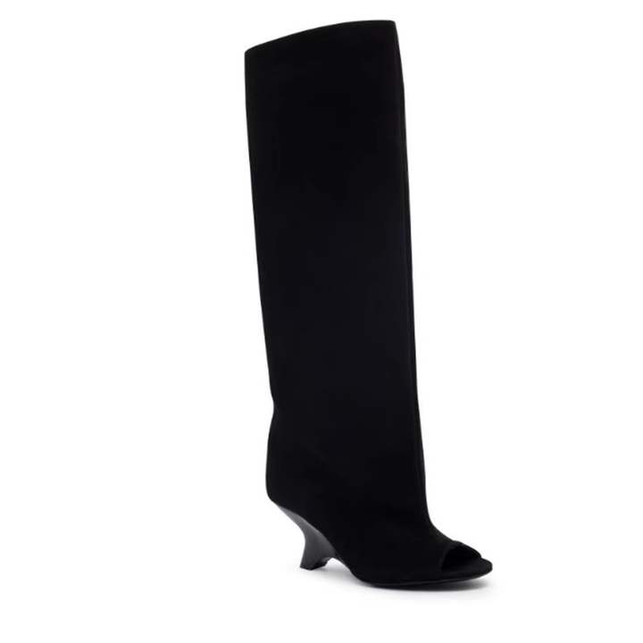 FLECI Sculptured Heel Knee High Boots - 6.5 CM