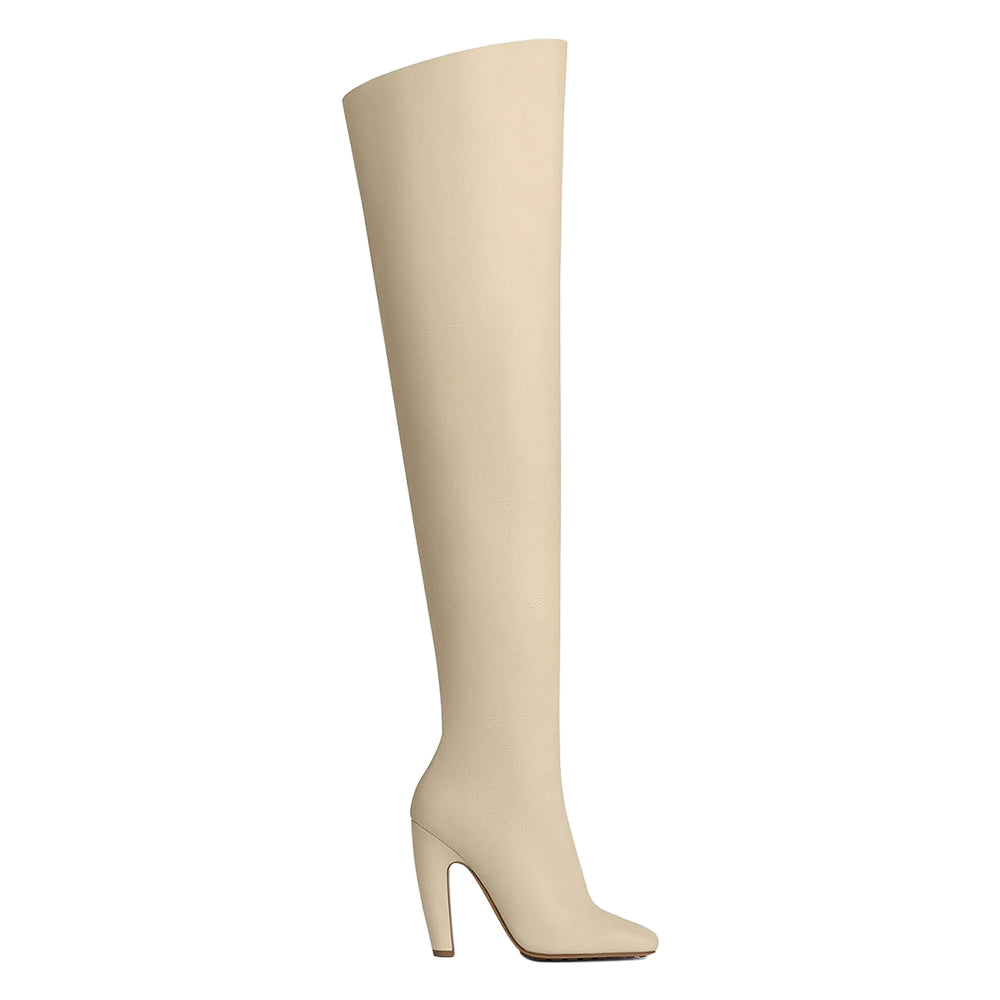 WRITON Square-toe Block Knee High Boots