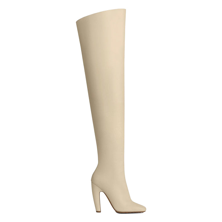 WRITON Square-toe Block Knee High Boots