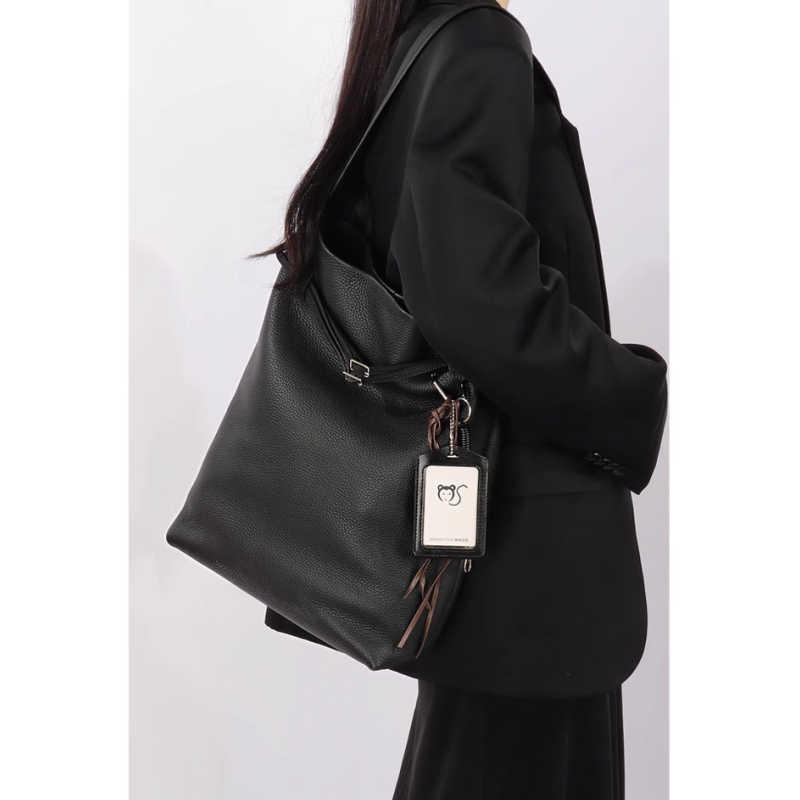 MAICU Leather Bucket Bag