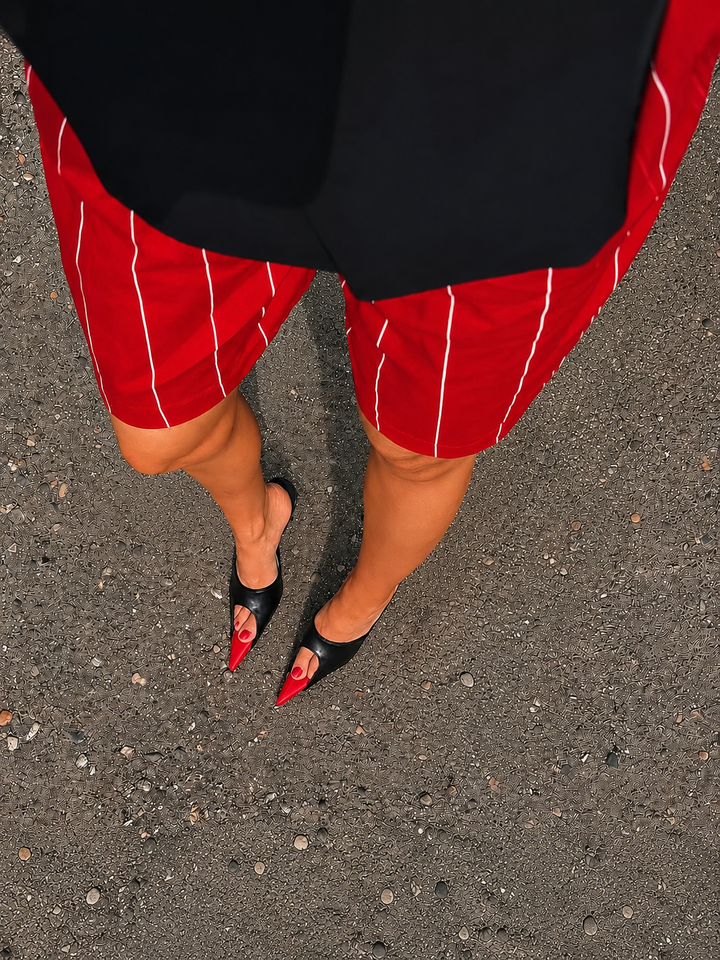 NOIR Rouge Blade Mule Heels