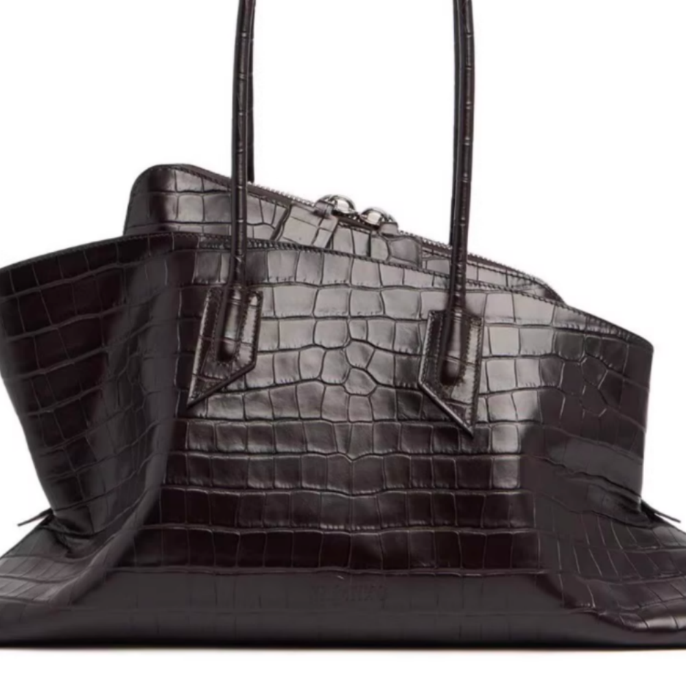 DARLN Crocodile Leather Tote Bag - Large