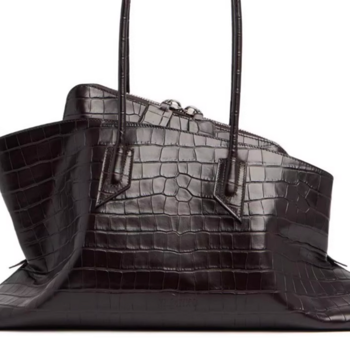 DARLN Crocodile Leather Tote Bag - Large