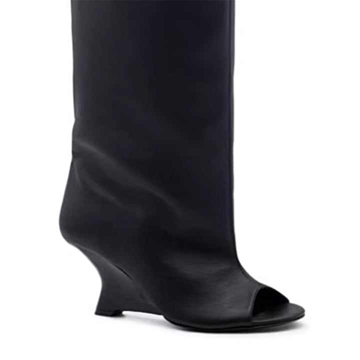 FLECI Sculptured Heel Knee High Boots - 9 CM