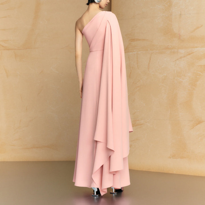 NORAE One-Shoulder Evening Dress Gown