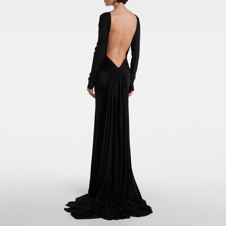 RAUME Backless Maxi Evening Dress Gown