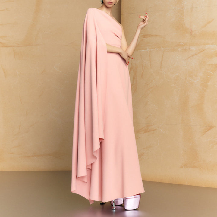 NORAE One-Shoulder Evening Dress Gown