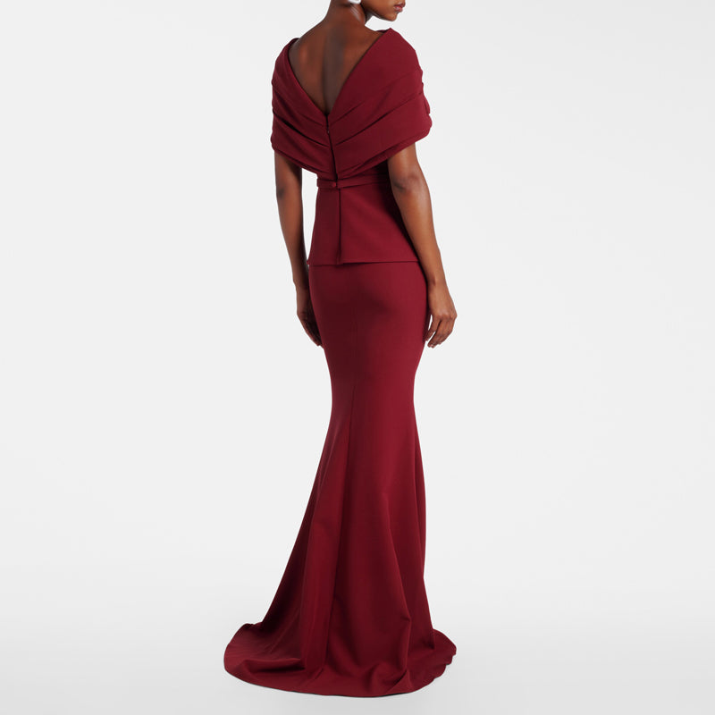 TERIC Off-Shoulder Maxi Evening Dress Gown