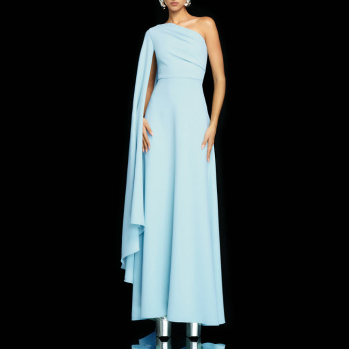 NORAE One-Shoulder Evening Dress Gown