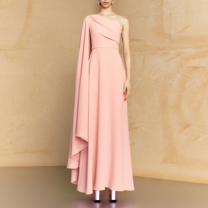 NORAE One-Shoulder Evening Dress Gown
