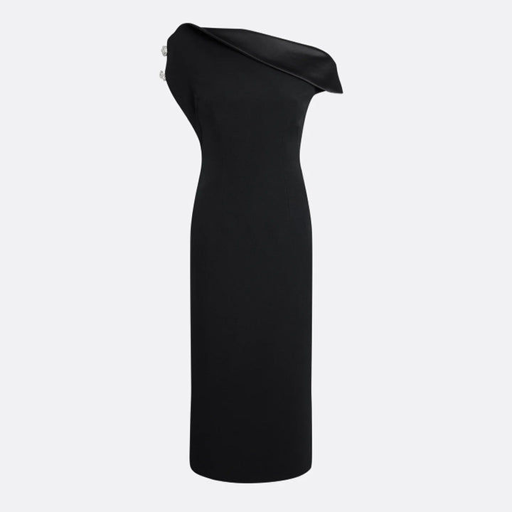 HUTTA One-Shoulder Evening Dress Gown