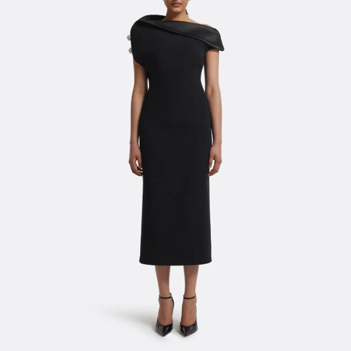 HUTTA One-Shoulder Evening Dress Gown