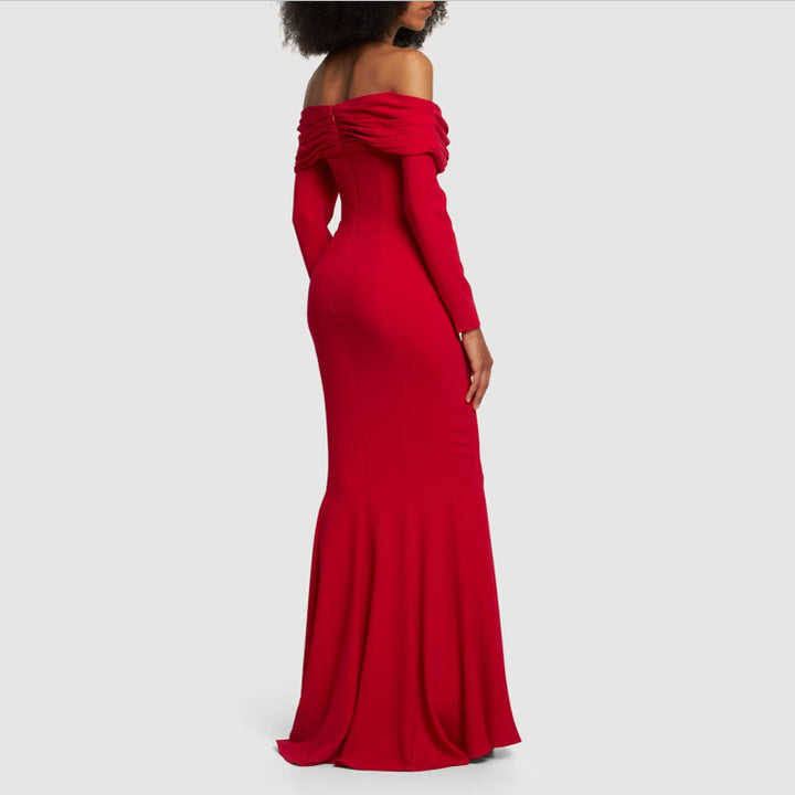 LUNCA Off-Shoulder Evening Dress Gown