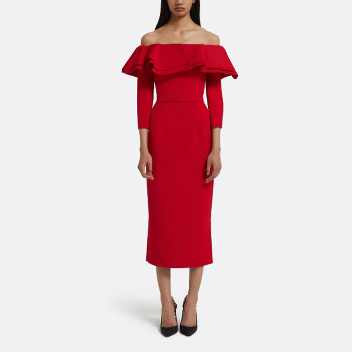 FENTI Off-Shoulder Evening Dress Gown