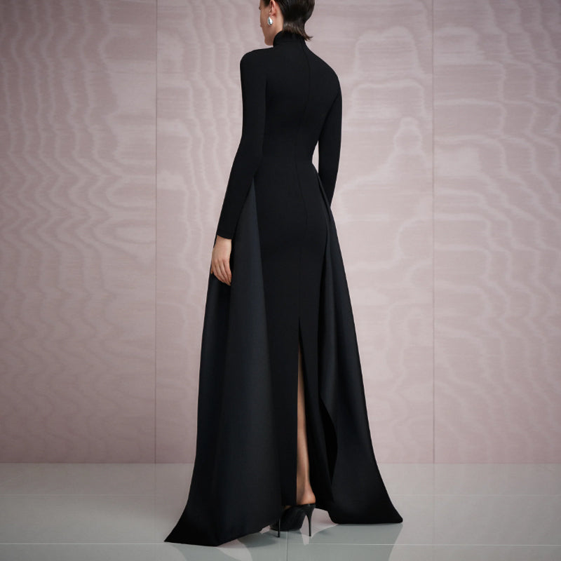 POICA Long Sleeves Evening Dress Gown