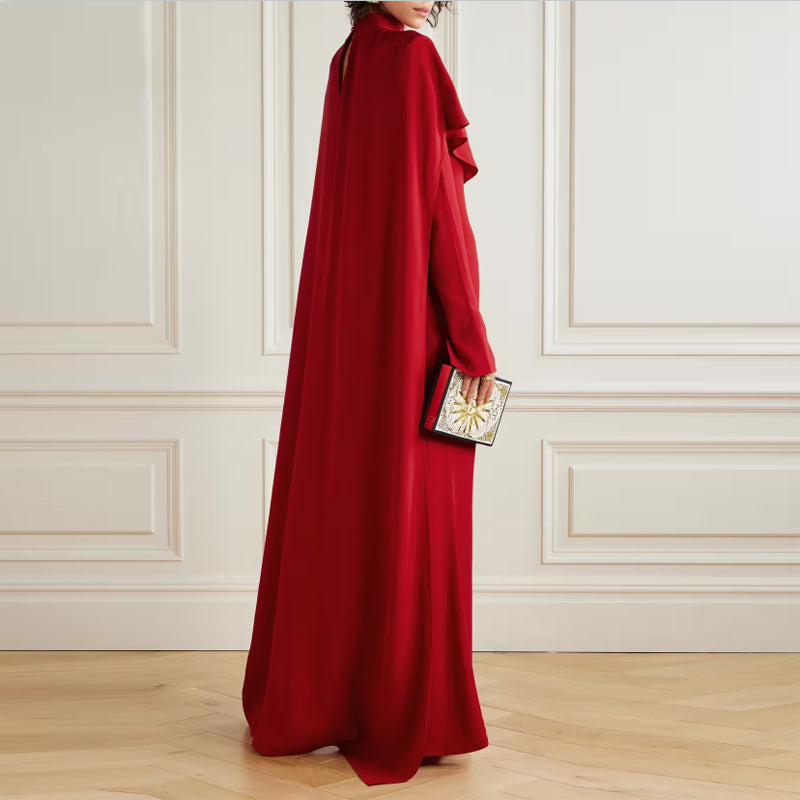SARUX Long Sleeves Evening Dress Gown