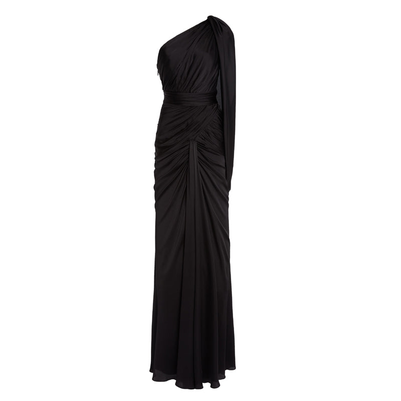 KURUM One-Shoulder Evening Dress Gown