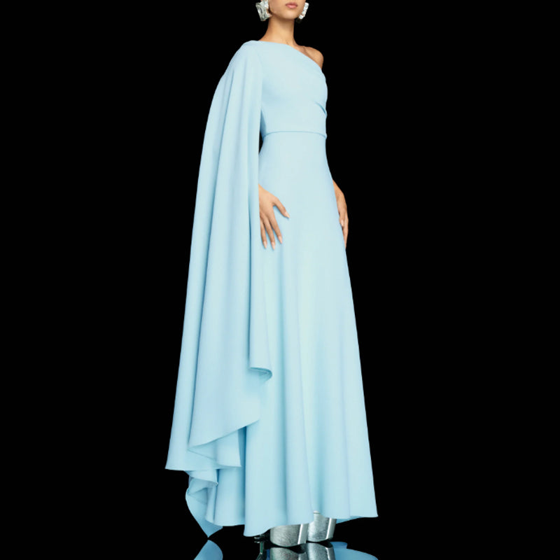 NORAE One-Shoulder Evening Dress Gown