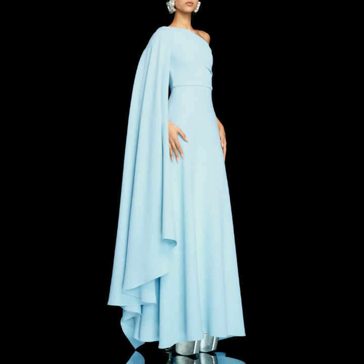 NORAE One-Shoulder Evening Dress Gown