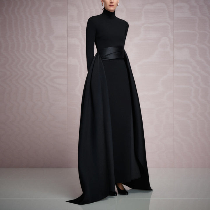 POICA Long Sleeves Evening Dress Gown