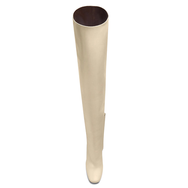 WRITON Square-toe Block Knee High Boots