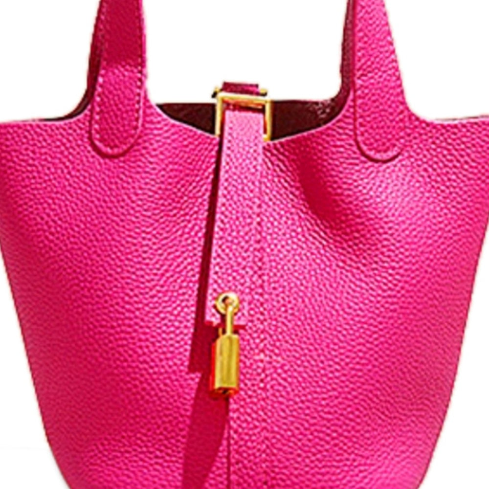 LCZIH Leather Bucket Bag - Small