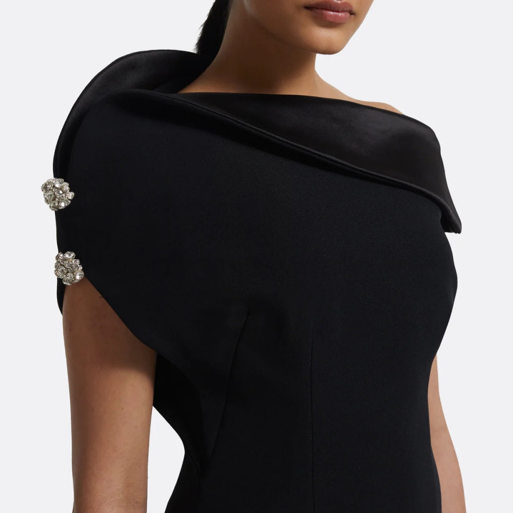 HUTTA One-Shoulder Evening Dress Gown