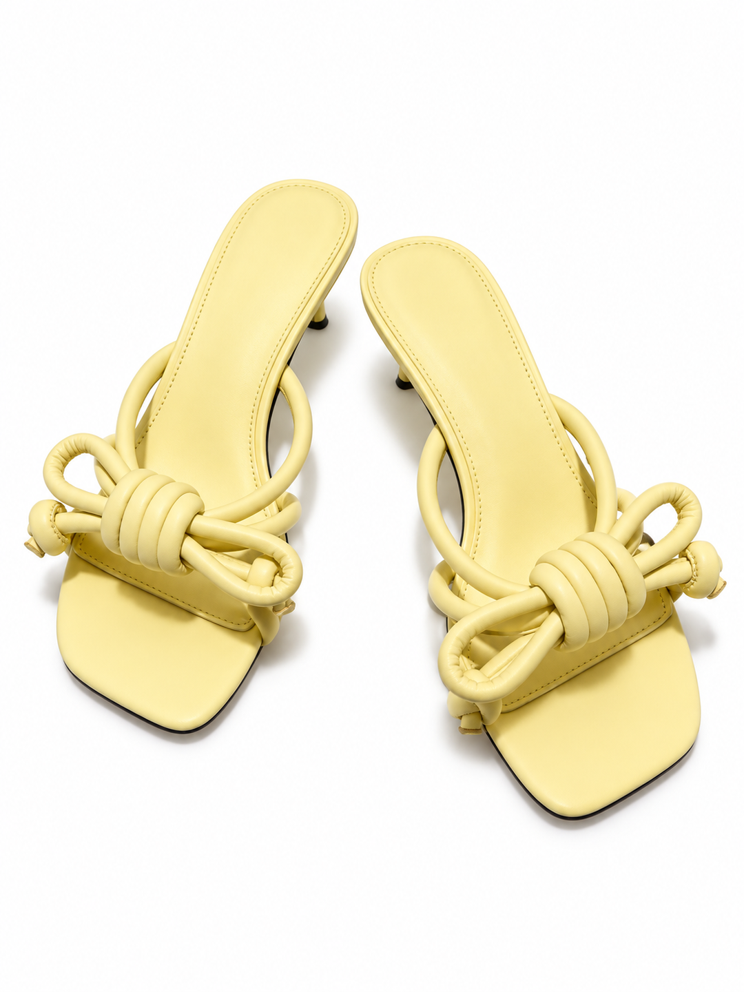 TAVRI KNOTTED MID HEEL SANDALS