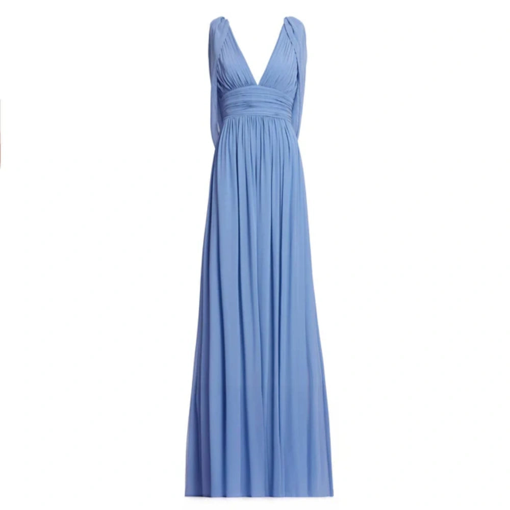 NETUI Deep V Maxi Evening Dress Gown