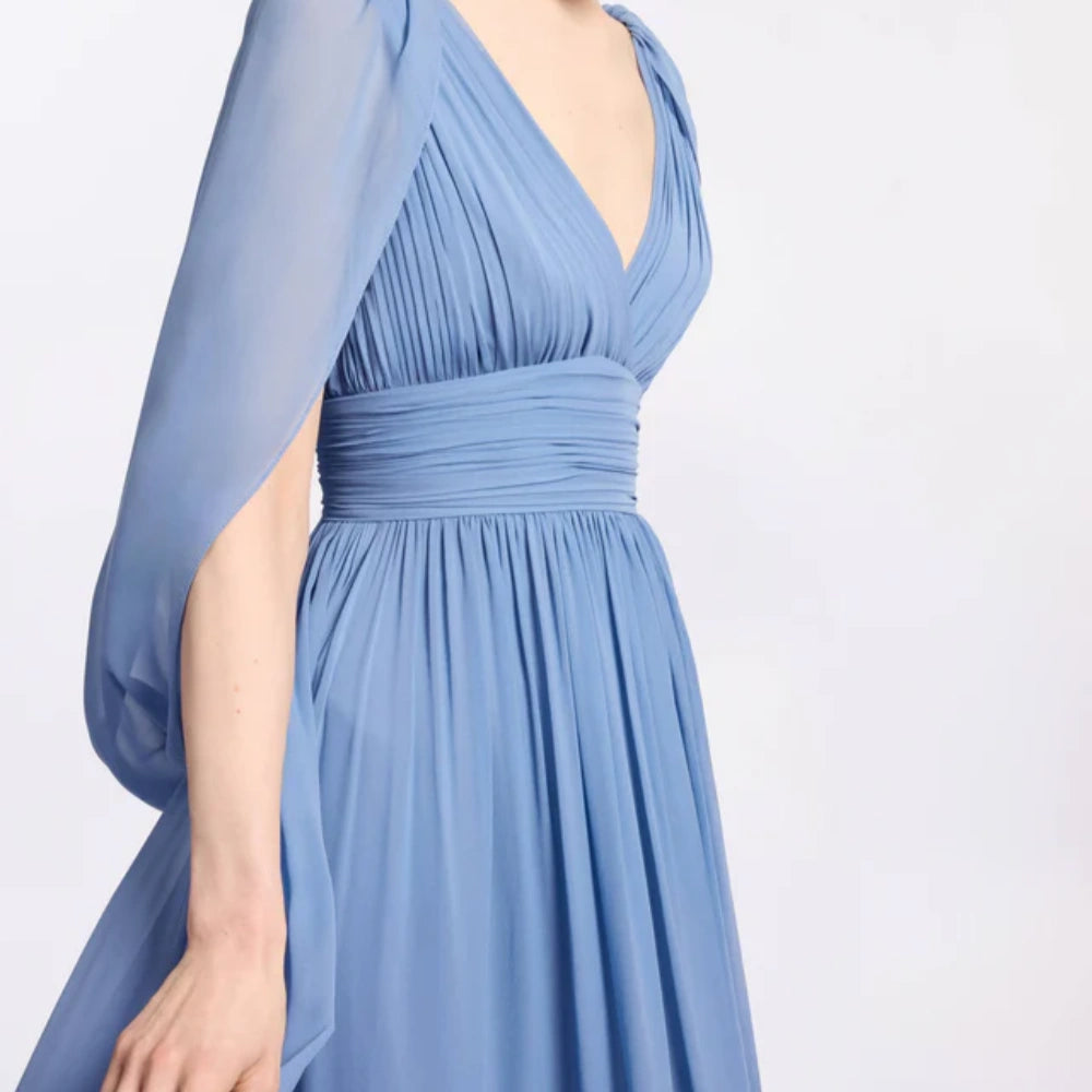 NETUI Deep V Maxi Evening Dress Gown