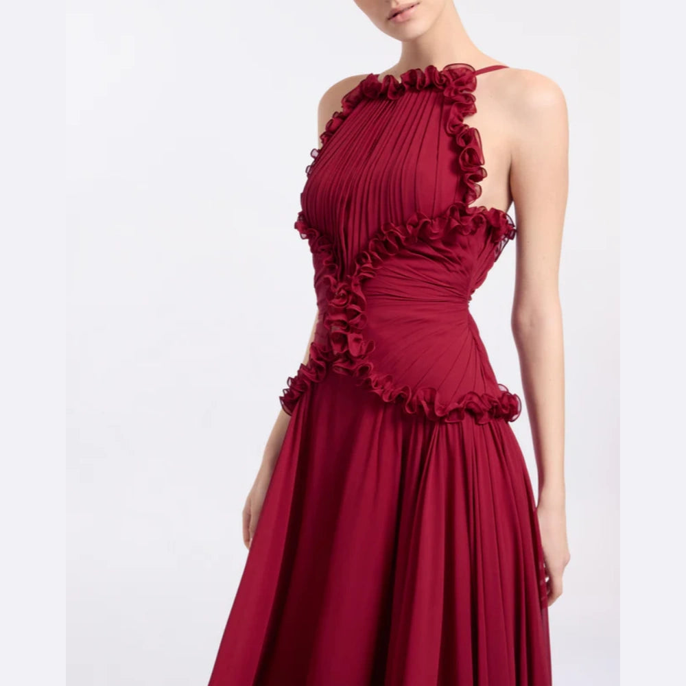 RECUI Sleeveless Evening Dress Gown