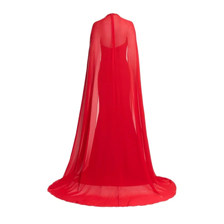 VOHAI Deep V Maxi Evening Dress Gown