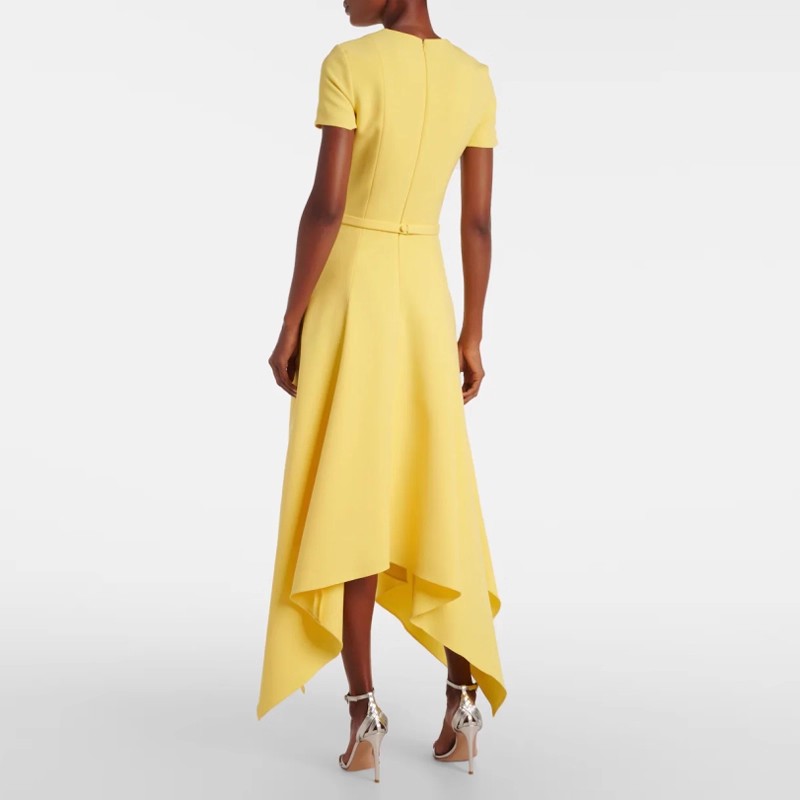 BUPRE Short-sleeved Evening Dress Gown