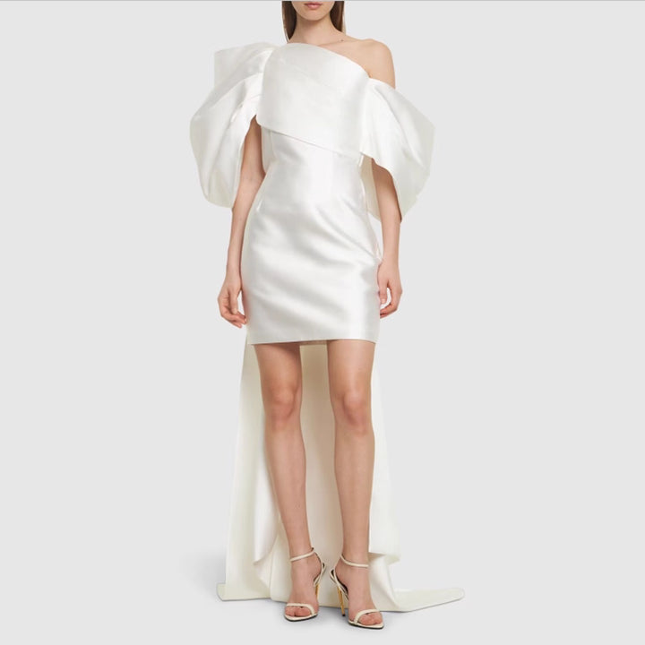 SIGEE One-Shoulder Evening Dress Gown