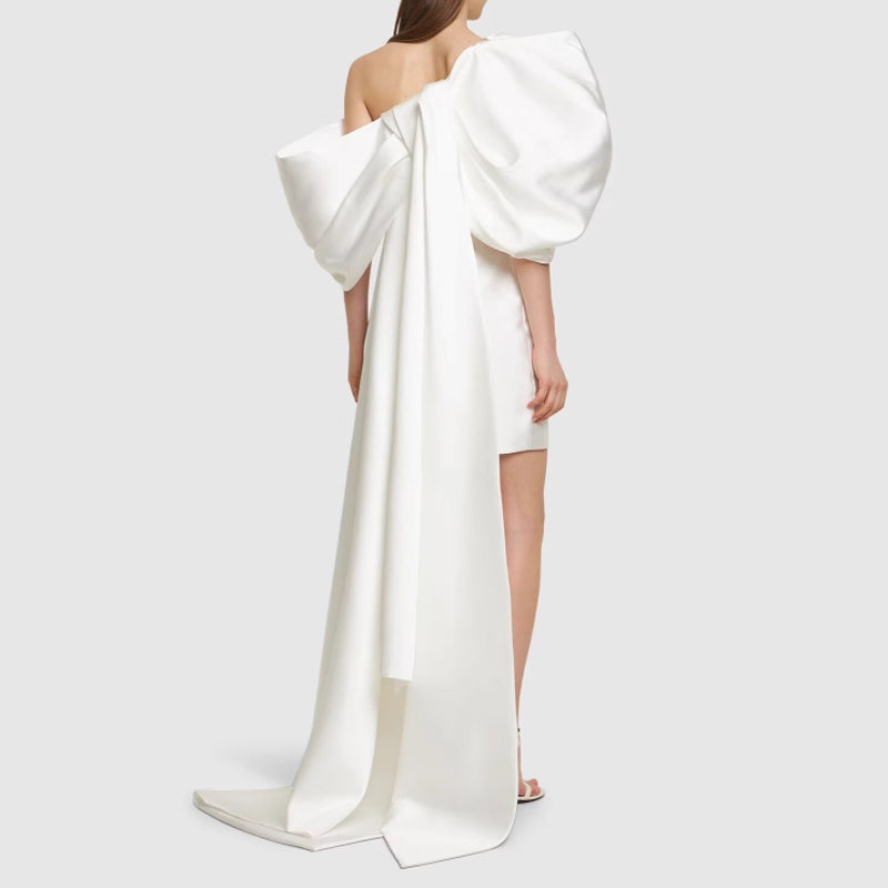 SIGEE One-Shoulder Evening Dress Gown