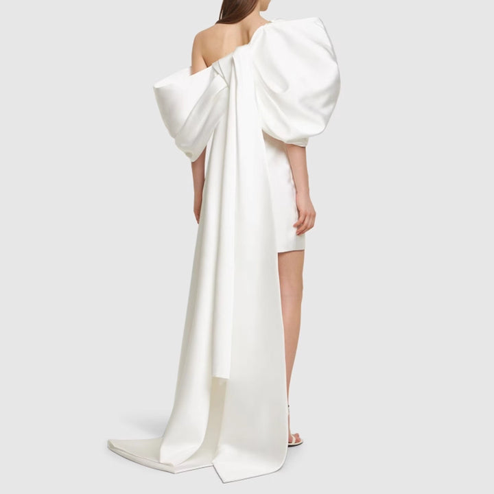 SIGEE One-Shoulder Evening Dress Gown